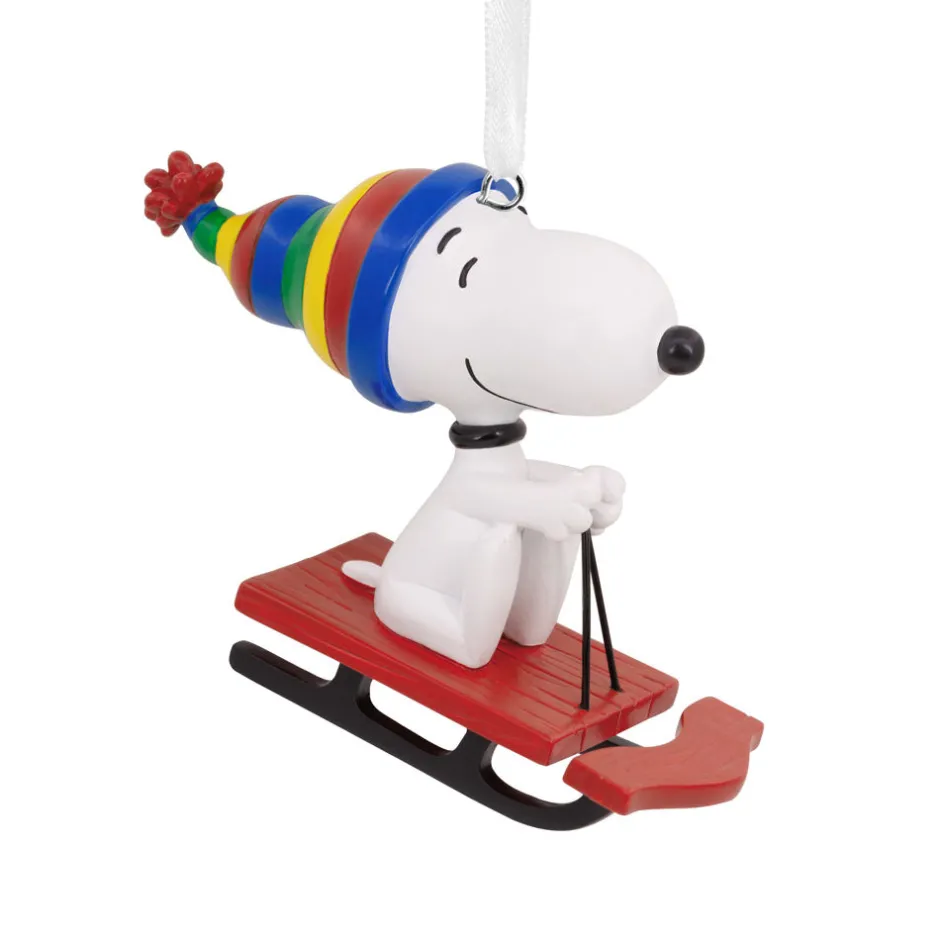 Fashion Snoopy Sledding Ornament Snoopy