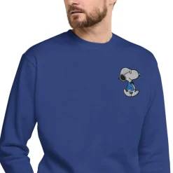 Fashion Snoopy Smarty Pants Embroidered Crewneck Sweatshirt Snoopy | Hoodies & Sweatshirts