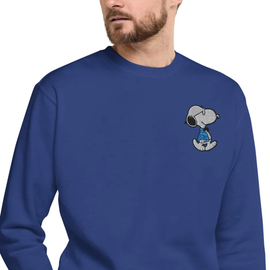 Fashion Snoopy Smarty Pants Embroidered Crewneck Sweatshirt Snoopy | Hoodies & Sweatshirts