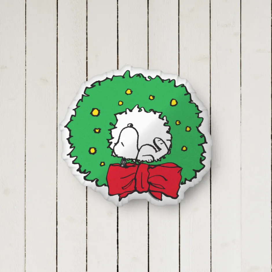Hot Snoopy Wreath Pillow Snoopy | Blankets & Pillows