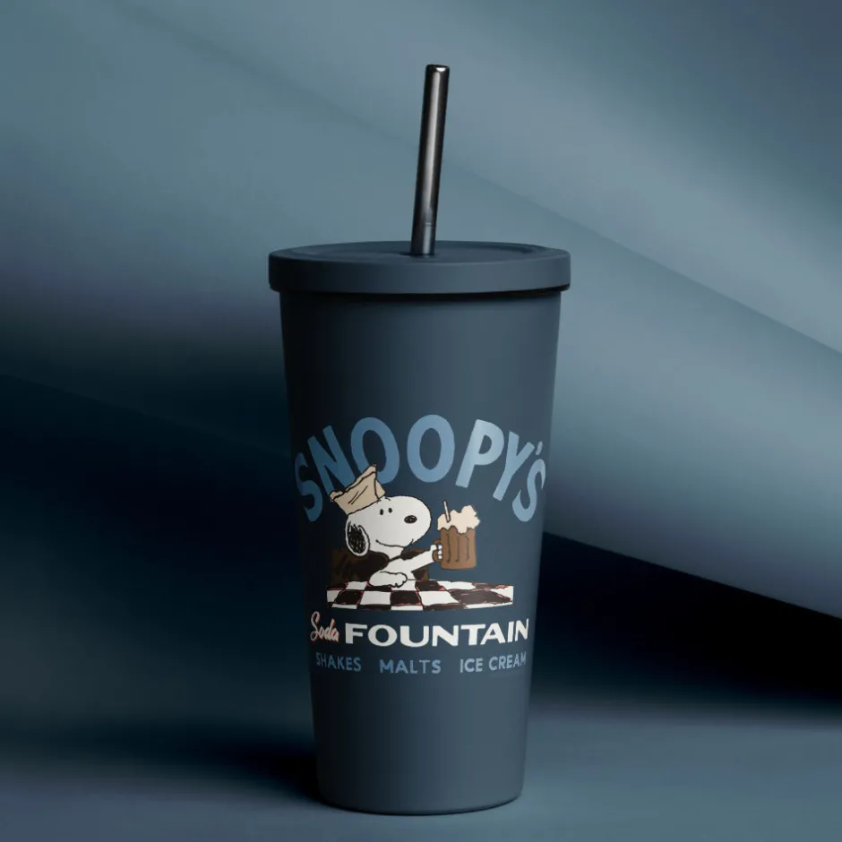 Fashion Snoopy's Soda Fountain Stainless Steel Tumbler Snoopy | Tumblers