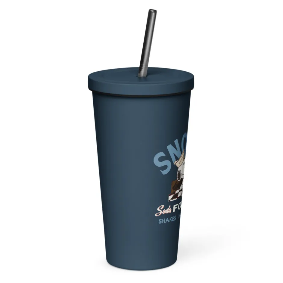 Fashion Snoopy's Soda Fountain Stainless Steel Tumbler Snoopy | Tumblers