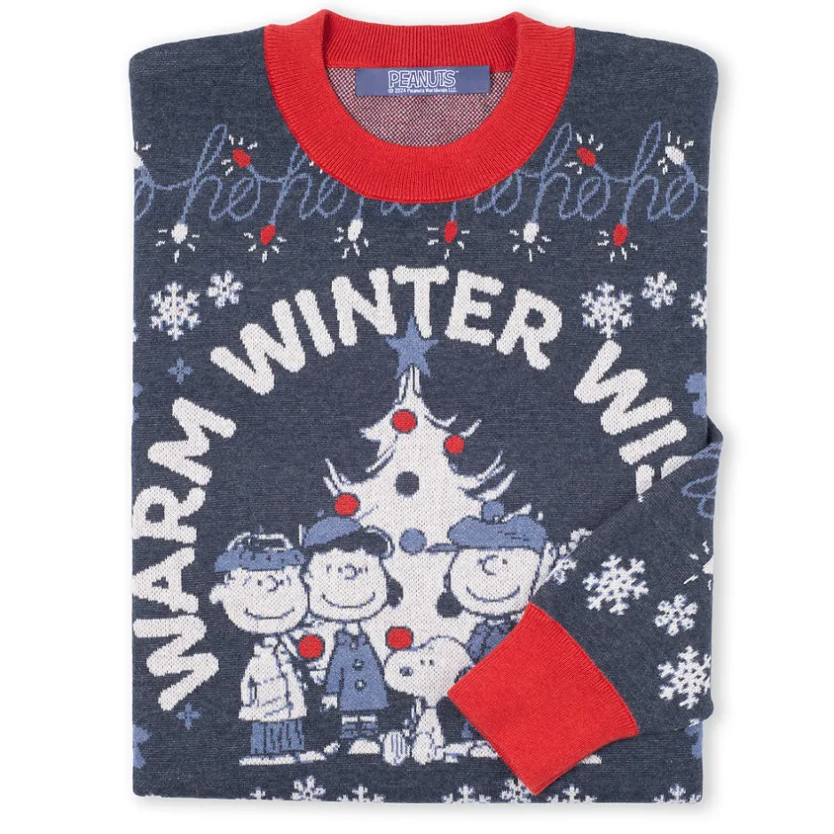 New Warm Winter Wishes Holiday Sweater Peanuts Gang | Hoodies & Sweatshirts