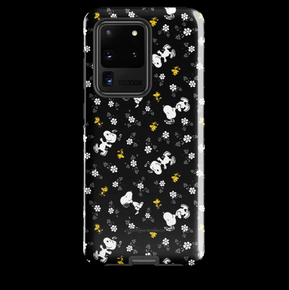 Online Woodstock And Snoopy Floral Pattern Tough Phone Case - Samsung Phone Cases
