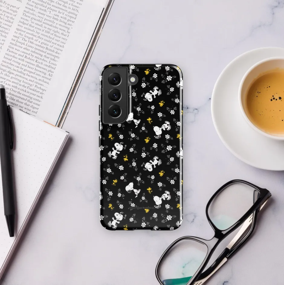Online Woodstock And Snoopy Floral Pattern Tough Phone Case - Samsung Phone Cases