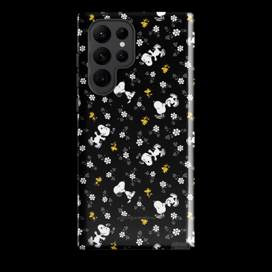Online Woodstock And Snoopy Floral Pattern Tough Phone Case - Samsung Phone Cases
