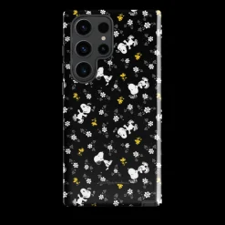 Online Woodstock And Snoopy Floral Pattern Tough Phone Case - Samsung Phone Cases