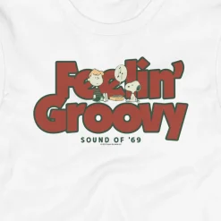 Online Schroeder Feelin Groovy Adult Long Sleeve T-Shirt Snoopy | Schroeder