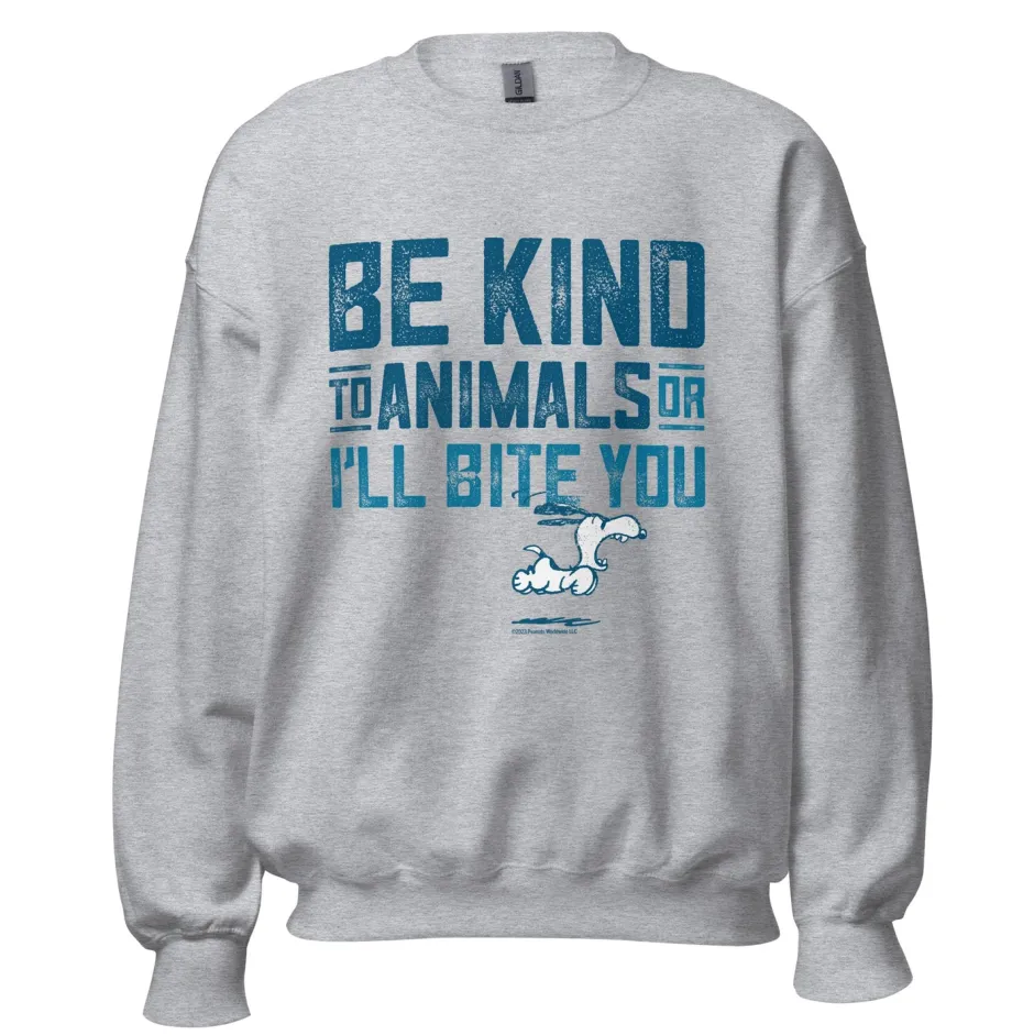 Best Snoopy Be Kind To Animals Adult Sweatshirt Snoopy | Hoodies & Sweatshirts
