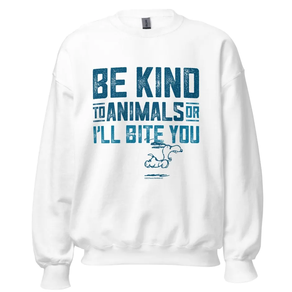 Best Snoopy Be Kind To Animals Adult Sweatshirt Snoopy | Hoodies & Sweatshirts