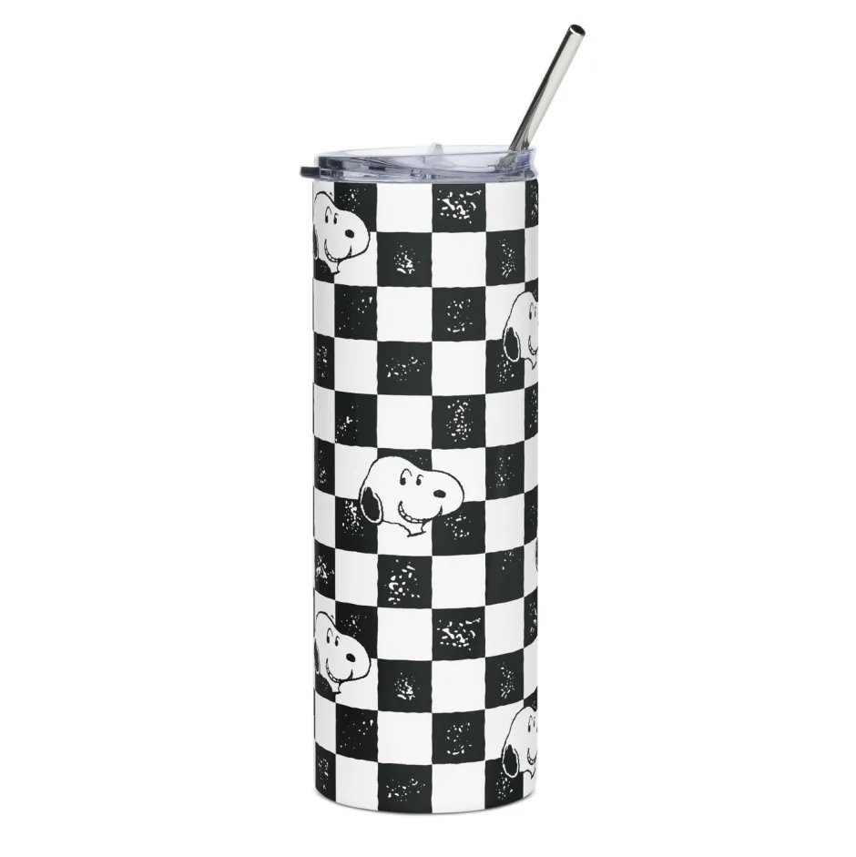 Fashion Snoopy Checkered Skinny Tumbler Snoopy | Tumblers
