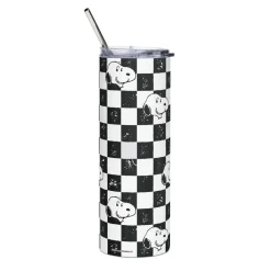 Fashion Snoopy Checkered Skinny Tumbler Snoopy | Tumblers