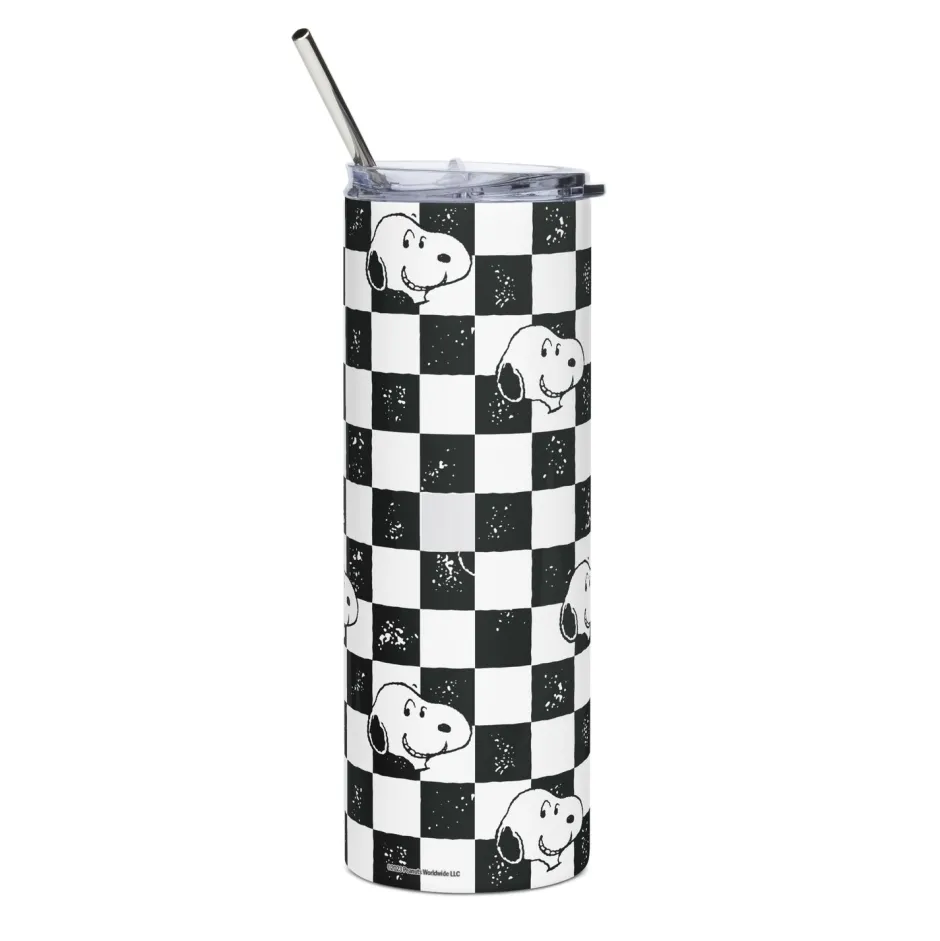 Fashion Snoopy Checkered Skinny Tumbler Snoopy | Tumblers