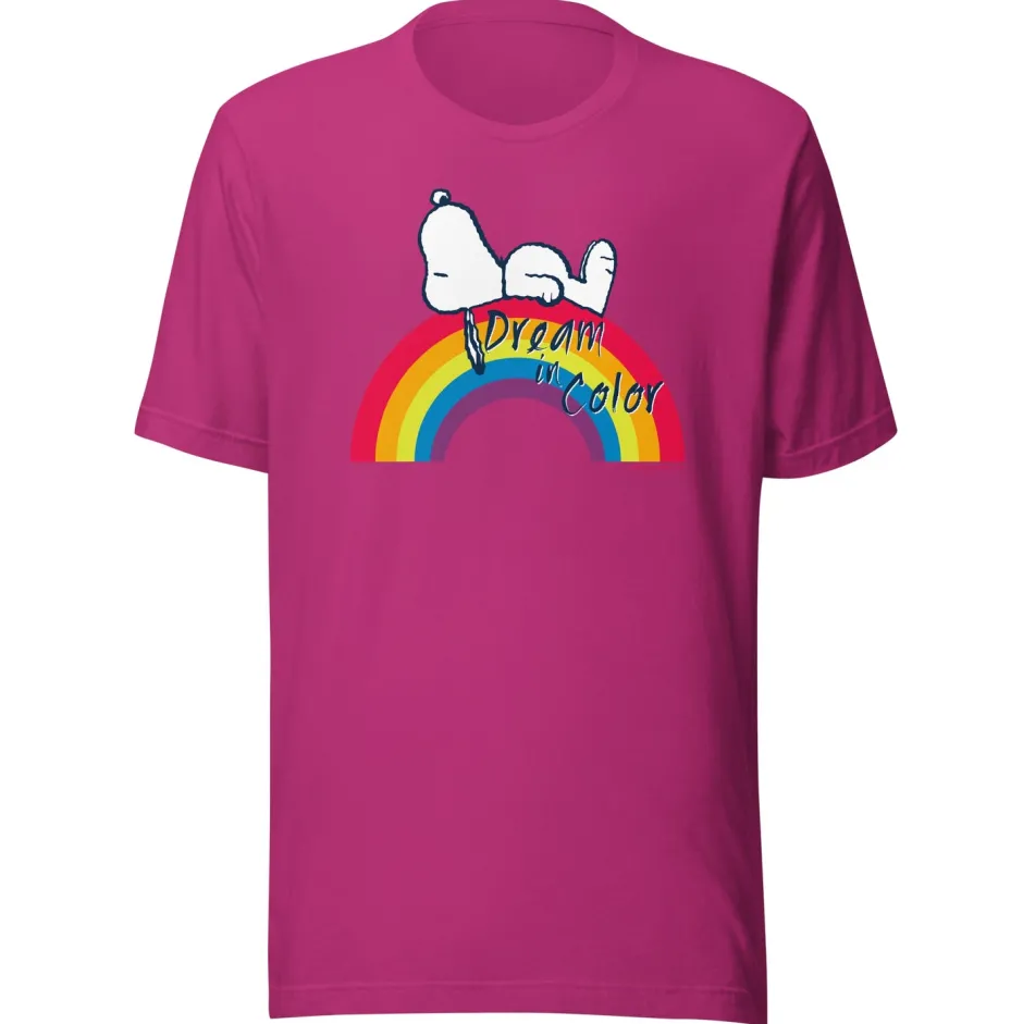 Fashion Snoopy Dream in Color Adult T-Shirt Snoopy | T-Shirts