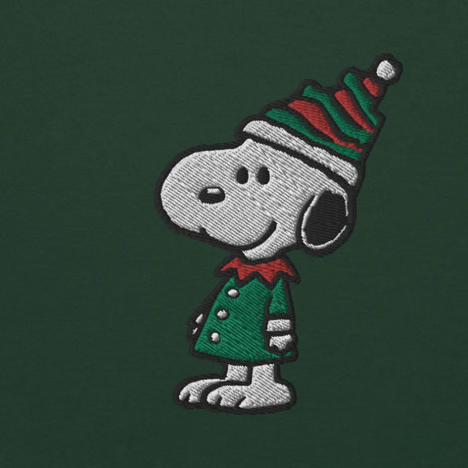 Discount Snoopy Elf Embroidered Adult Crewneck Snoopy | Hoodies & Sweatshirts