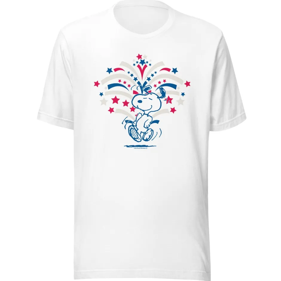 Sale Snoopy Fireworks Adult T-Shirt Snoopy | T-Shirts