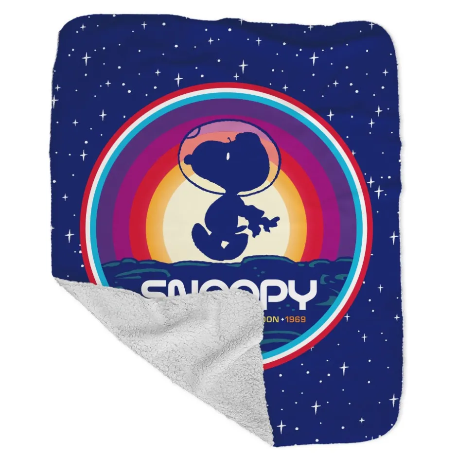 Online Snoopy First Beagle On The Moon Sherpa Blanket Snoopy | Blankets & Pillows