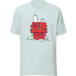 New Snoopy House with Lights Adult T-Shirt Snoopy | T-Shirts