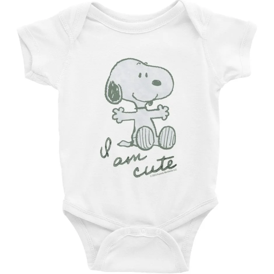 Discount Snoopy I Am Cute Baby Bodysuit Kids Snoopy | Baby & Kids