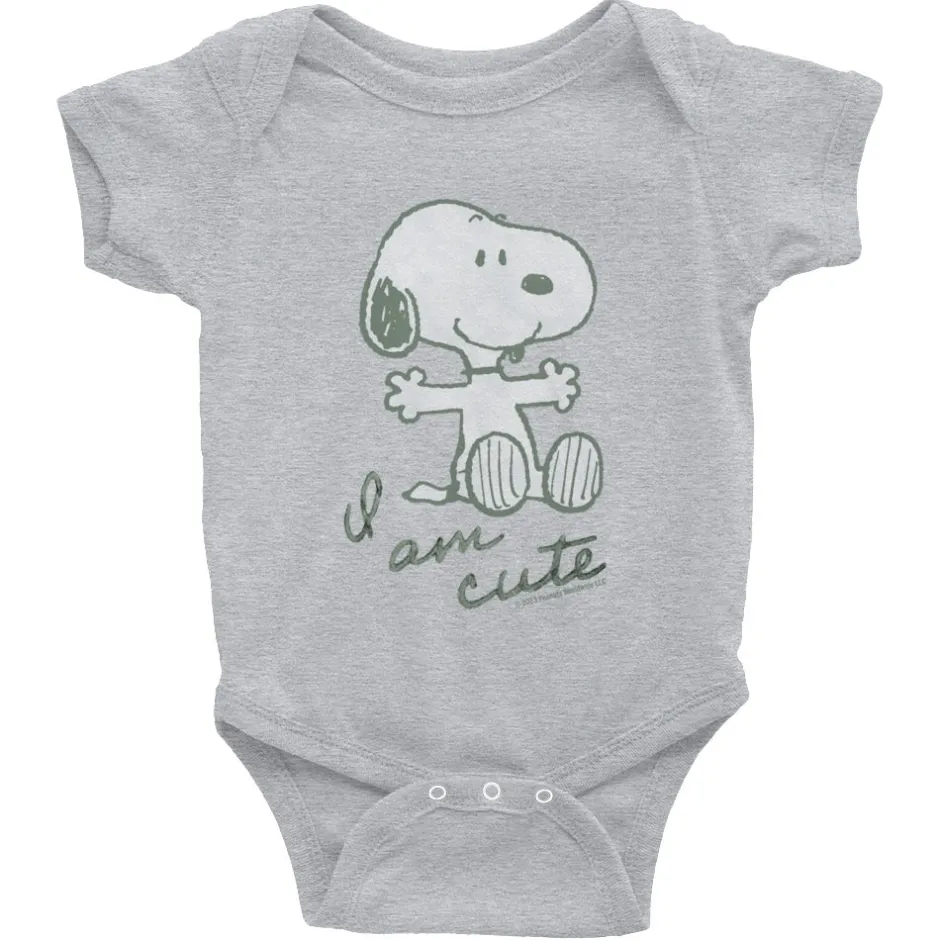 Discount Snoopy I Am Cute Baby Bodysuit Kids Snoopy | Baby & Kids