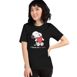 Online Snoopy I Think I'm In Love Adult T-Shirt Snoopy | T-Shirts