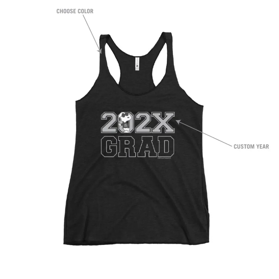 Clearance Snoopy Joe Cool Personalized Grad Racerback Tank Top Snoopy | Joe Cool