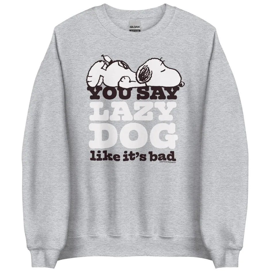 Sale Snoopy Lazy Dog Adult Sweatshirt Snoopy | Pet
