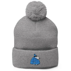 Clearance Snoopy Puffer Embroidered Pom Pom Beanie Snoopy | Hats & Beanies