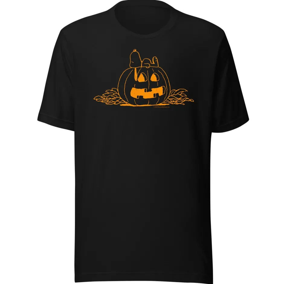 Outlet Snoopy Pumpkin Adult T-Shirt Snoopy | T-Shirts