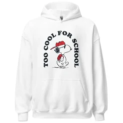Outlet Snoopy Too Cool For School Adult Hoodie Snoopy | Hoodies & Sweatshirts