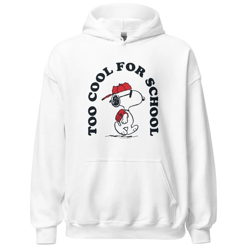 Outlet Snoopy Too Cool For School Adult Hoodie Snoopy | Hoodies & Sweatshirts