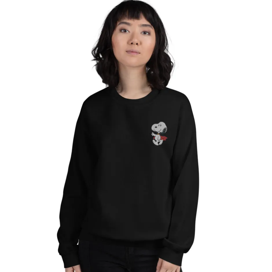New Snoopy Vampire Embroidered Adult Crewneck Hoodies & Sweatshirts