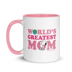 New Snoopy World's Greatest Mom Personalized Two Tone Mug Snoopy | Mugs