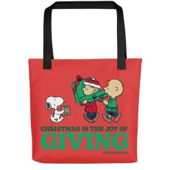 Fashion The Joy of Giving Tote Bag Snoopy | Charlie Brown