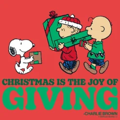 Fashion The Joy of Giving Tote Bag Snoopy | Charlie Brown