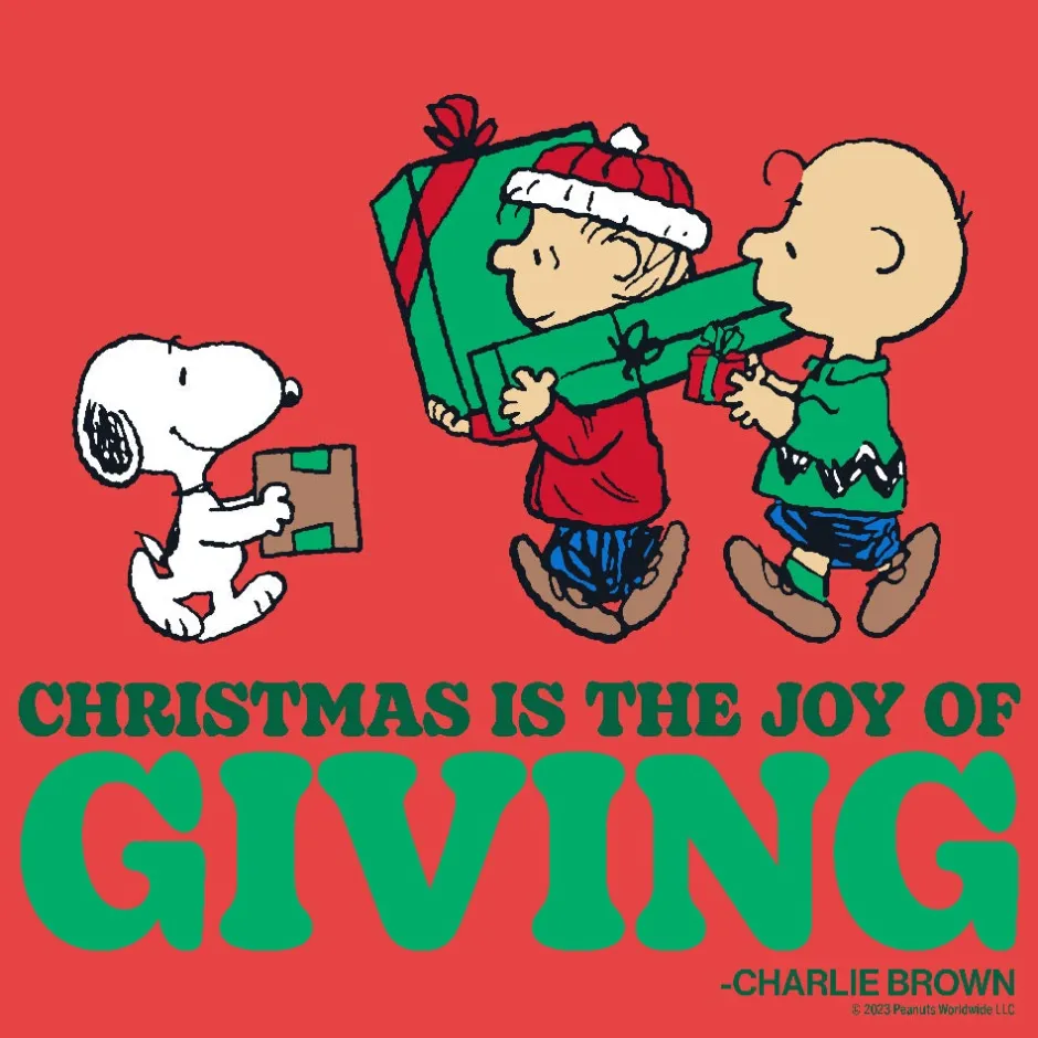 Fashion The Joy of Giving Tote Bag Snoopy | Charlie Brown
