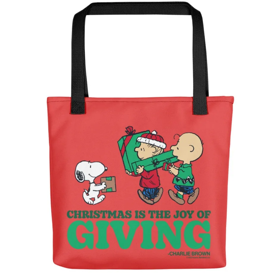 Fashion The Joy of Giving Tote Bag Snoopy | Charlie Brown