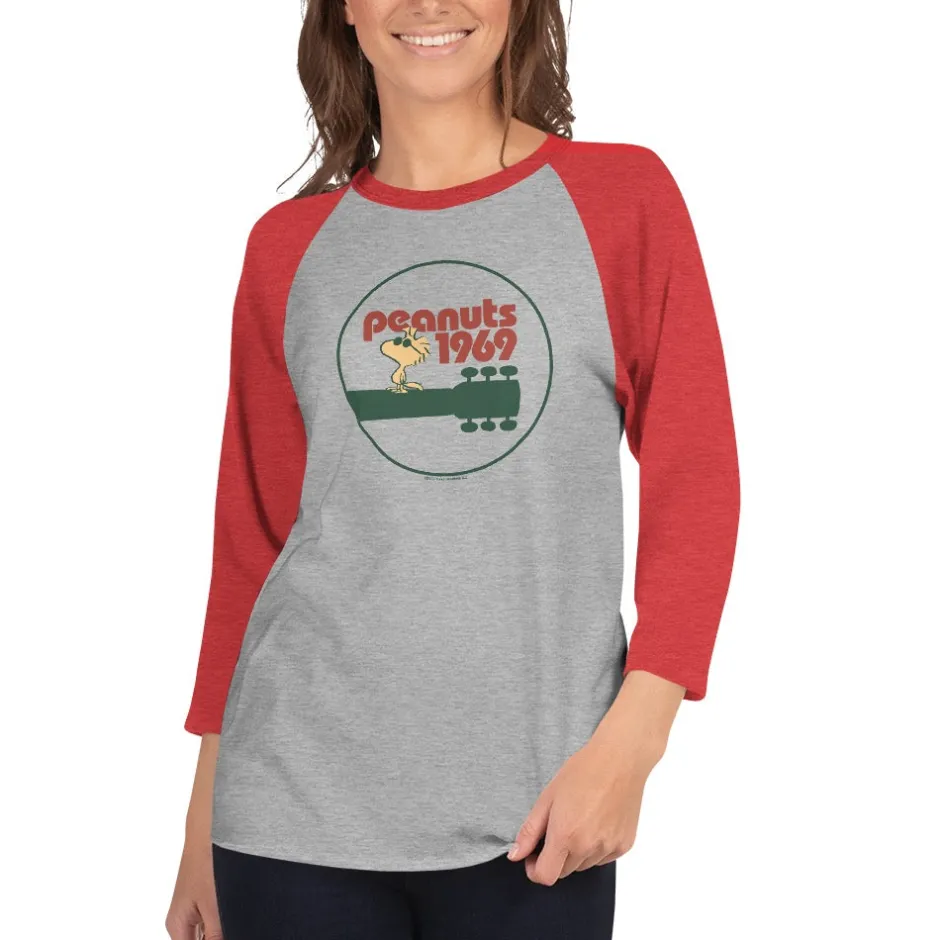 Sale Woodstock Guitar ¾ Sleeve Raglan T-Shirt Woodstock