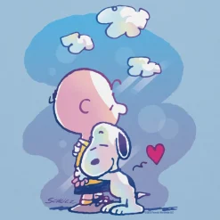 Discount 75 Years of Charlie And Snoopy Hug Adult Hoodie Snoopy | Charlie Brown