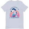 Hot 75 Years of Happiness Is A Warm Puppy Adult T-Shirt Snoopy | Lucy Van Pelt